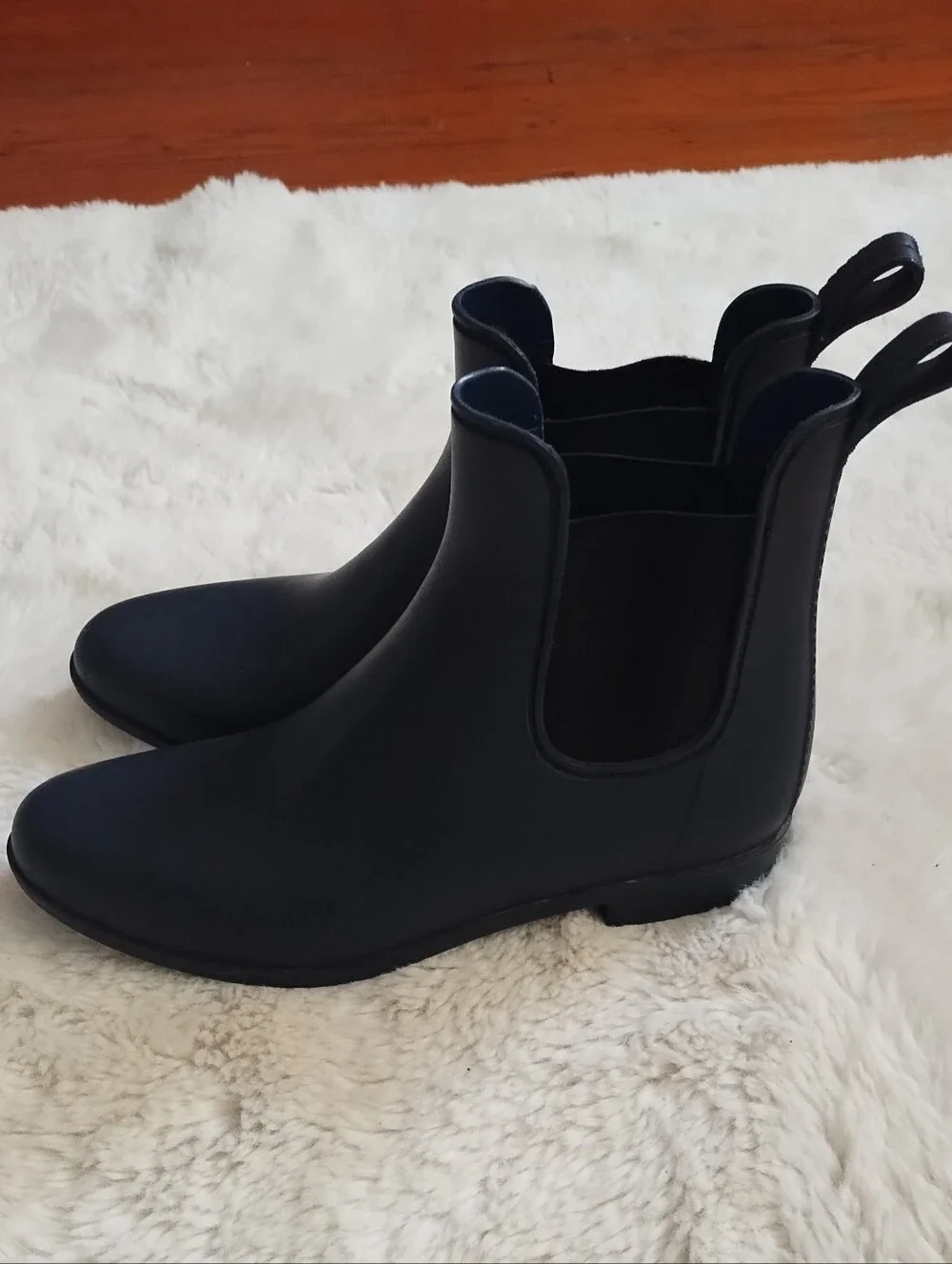 J. Crew Matte Black Chelsea Rain Boots